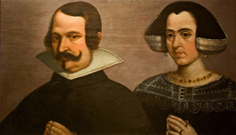 portrait of a wife and man